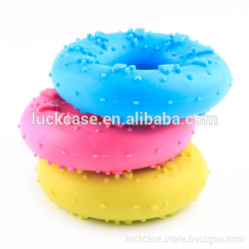 Fashionable Wonderful Quality Durable Silicone Circle Donut Pet Toy Dog Teethers